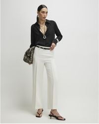 River Island - Straight Leg Trousers Belted - Lyst