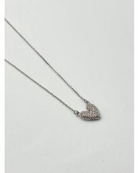 SVNX - Diamante Heart Pendant Necklace - Lyst