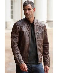 Ashwood Leather - 'Cadmar' Biker Jacket - Lyst
