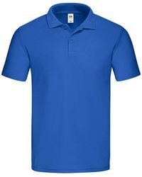 Fruit Of The Loom - Original Pique Polo Shirt (Royal) Cotton - Lyst