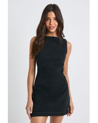 Boohoo - Basic Denim Shift Dress - Lyst