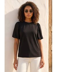 D.u.s.k - Puff Sleeve Stretch T-Shirt - Lyst