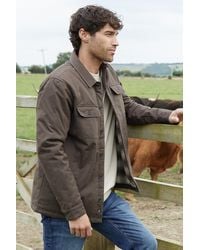 Threadbare - 'Grande' Check Lined Cotton Shacket - Lyst