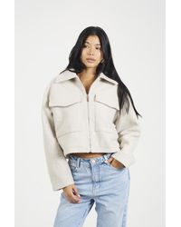Brave Soul - Boucle Faux Wool Jacket - Lyst
