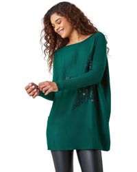 Roman - Star Embellished Sparkle Jumper - Lyst
