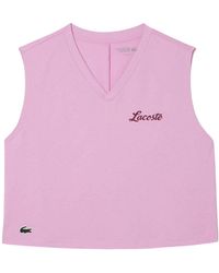 Lacoste - Sport Relaxed Fit Mouwloze Gewaad Top - Lyst