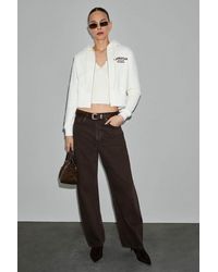 Grimelange - Crop Hooded Logo Zip Sweatshirt - Lyst