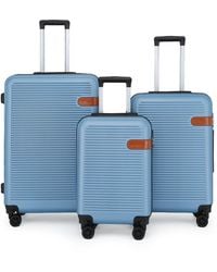 Infinity Leather - Hardshell Cabin Suitcase Set Robust Abs Lightweight Luggage Holiday Bag - Lyst