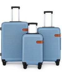 Infinity Leather - Hardshell Cabin Suitcase Set Robust Abs Lightweight Luggage Holiday Bag - Lyst