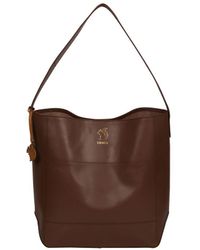 Conkca London - 'reynolds' Ombre Chestnut Vegetable-tanned Leather Shoulder Bag - Lyst