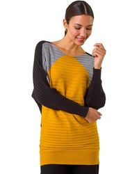 Roman - Colour Block Knit Jumper - Lyst