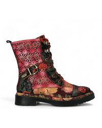 Laura Vita - Incaso 36 Floral Gothic Victorian Leather Ankle High Boots - Lyst