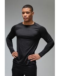 BoohooMAN - Active Lightweight Essentials Workout Raglan Long Sleeve T-Shirt - Lyst