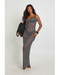 Boohoo - Beachwear Essentials Polka Dot Maxi Dress - Lyst