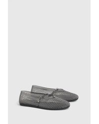 Boohoo - Jelly Cut Out Mary Jane Ballet Flats - Lyst