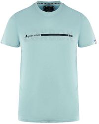 Aquascutum - London 1851 Split Logo Sky T-Shirt - Lyst