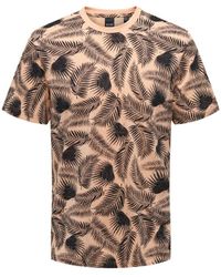 Only & Sons - Regular Fit T-shirt Onsmaurits Met All Over Print Peach Nectar - Lyst