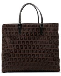 Fendi - Pre-Owned Zucchino Canvas Tote - Lyst