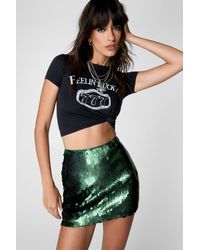 Nasty Gal - Disc Sequin Micro Mini Skirt - Lyst