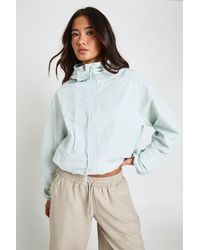 Boohoo - Nylon Zip Through Track Top - Lyst