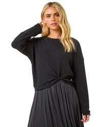Roman - Petite Ribbed Long Sleeve Knit Top - Lyst