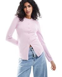 ASOS - Crew Neck Longline Cardigan - Lyst