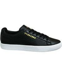 PUMA - Clyde Tyakasha Leather Low Lace Up Casual Trainers 368070 01 - Lyst