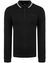 Armani Jeans - Black Polo Shirt Cotton - Lyst
