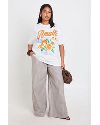 Boohoo - Plus Amalfi Oranges Printed T Shirt - Lyst