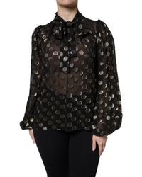 Dolce & Gabbana - Silk Blouse With Polka Dots - Lyst
