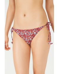 Penti - Floral Low-Waist Tie-Side Bikini Bottoms - Lyst