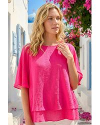 Roman - Double Layered Tunic Top - Lyst