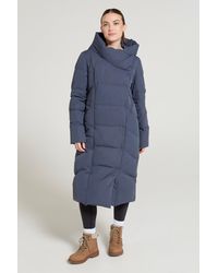 Mountain Warehouse - Cosy Wrap Long Down Jacket Water Resistant Hooded Full Zip Winter Coat - Lyst
