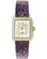 Gv2 - Padova Floral, Swiss Quartz Watch, Mop Dial, Genuine Hand Made Italian Leather, And Sapphire Crystal - Lyst