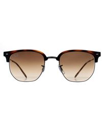 Ray-Ban - Square Havana Gradient Rb4416 New Clubmaster Metal - Lyst