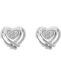 Orphelia - Ladies Embellished 'Anni' 925 Sterling Stud Earrings - Lyst