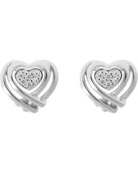 Orphelia - Ladies Embellished 'Anni' 925 Sterling Stud Earrings - Lyst