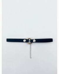 SVNX - Faux Suede Choker Necklace With Ring Charm - Lyst