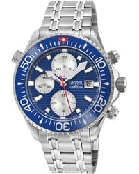 Gevril - Hudson Yards Chronograph Swiss Automatic, 316L Stainless Steel Case, Enamel Dial,316L Bracelet Watch - Lyst