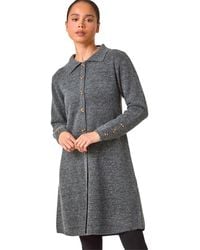 Roman - Petite Collared Knit Shift Dress - Lyst
