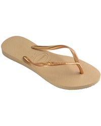Havaianas - Slim Dark Metal Flip Flops - Lyst