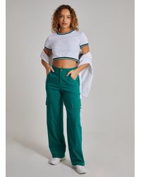 Pink Vanilla - Wide Leg Pocket Cargo Pants - Lyst