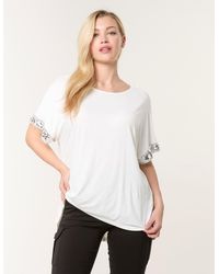 Blue Vanilla - Sequin Trim Oversized Top - Lyst