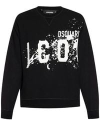 DSquared² - Icon Splash Cool Fit Crew Neck Sweatshirt Cotton - Lyst