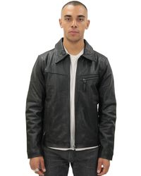 Infinity Leather - Harrington Cow Hide Jacket-Lima - Lyst