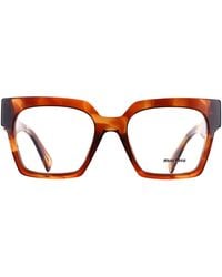 Miu Miu - Square Striped Tobacco Mu04Uv - Lyst