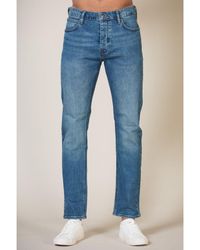 French Connection - Blue Cotton Slim Fit Stretch Jeans - Lyst