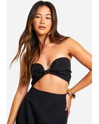 Boohoo - Knotted Crop Top - Lyst