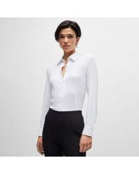 BOSS - Boanna Extra-Slim-Fit Blouse - Lyst