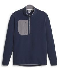 PUMA - Golf Quarter-Zip Long Sleeve Fleece Top - Lyst